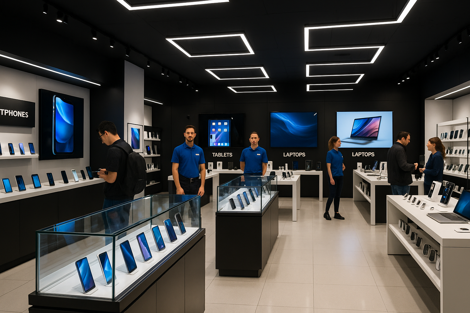 CREAME UNA TIENDA DE TECNOLOGIA HIPER REALISTA