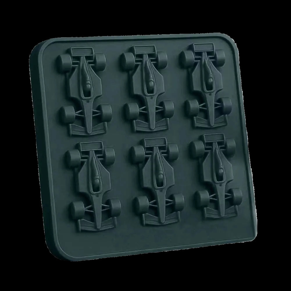 Formula Racing Car Ice Mold F1 Ice Mold, Silicone Racing Car Jelly Mold, 6-Cavity 3D Race Car Tumbler Ice Cube Tray Baking Tool